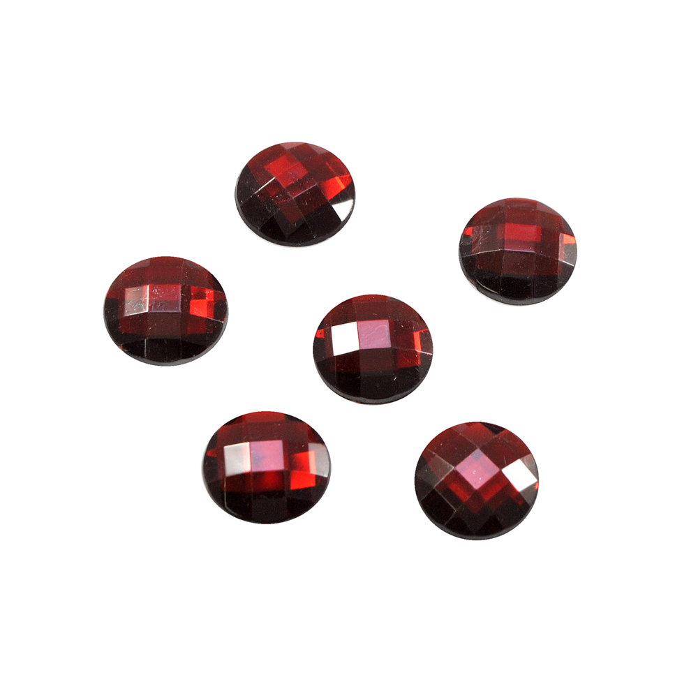 Стразы Д на клей, круг 16мм темн-бордо 45, 1тыс.шт. Стразы на клей