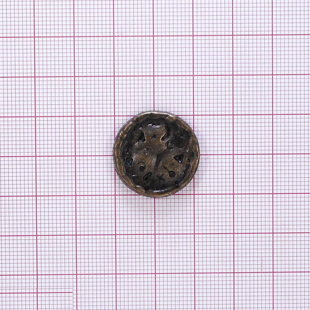 Пуговица TR-17-36 ant 20мм. Пуговица металлизированная