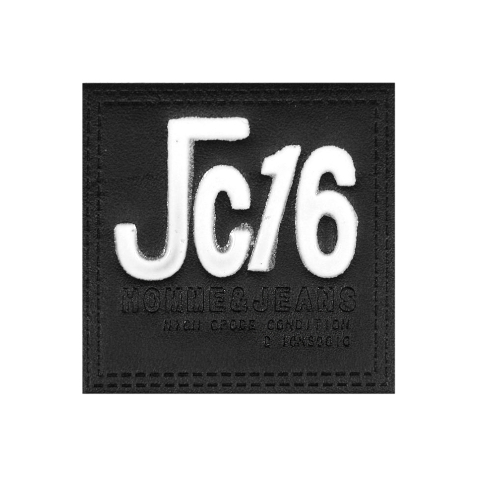 Лейба п/у Jc16 черная, кремовая эмаль 45*45мм, шт. Лейба Кожзам