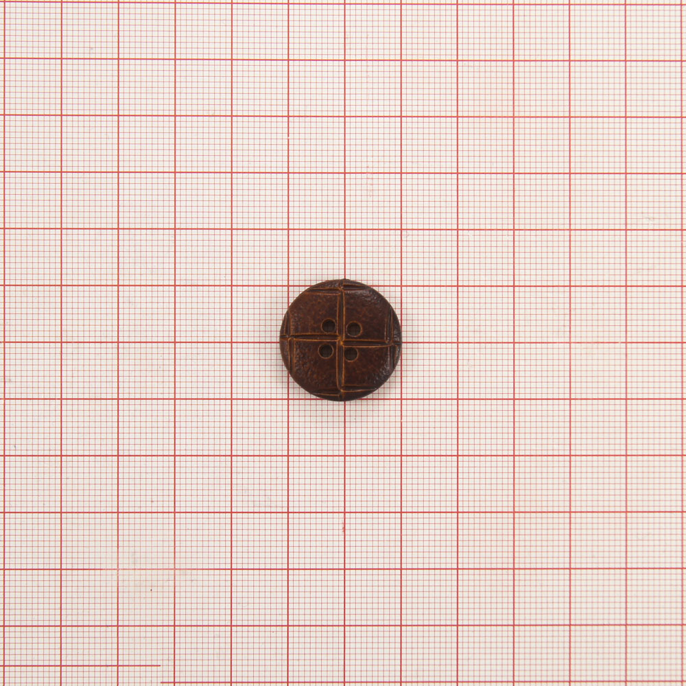 Пуговица ВР-36-36 темно-коричневая. Пуговица пластмассовая