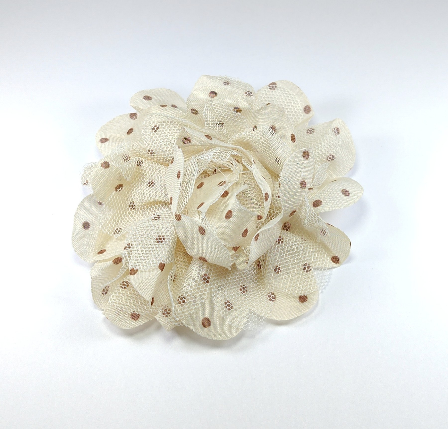 Аппликация декор Цветок, молочный, коричневый горох, шт. Аппликация Декор