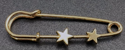 Булавка металл. 2 звезды, 4,5*4,1, золото, шт. Булавки