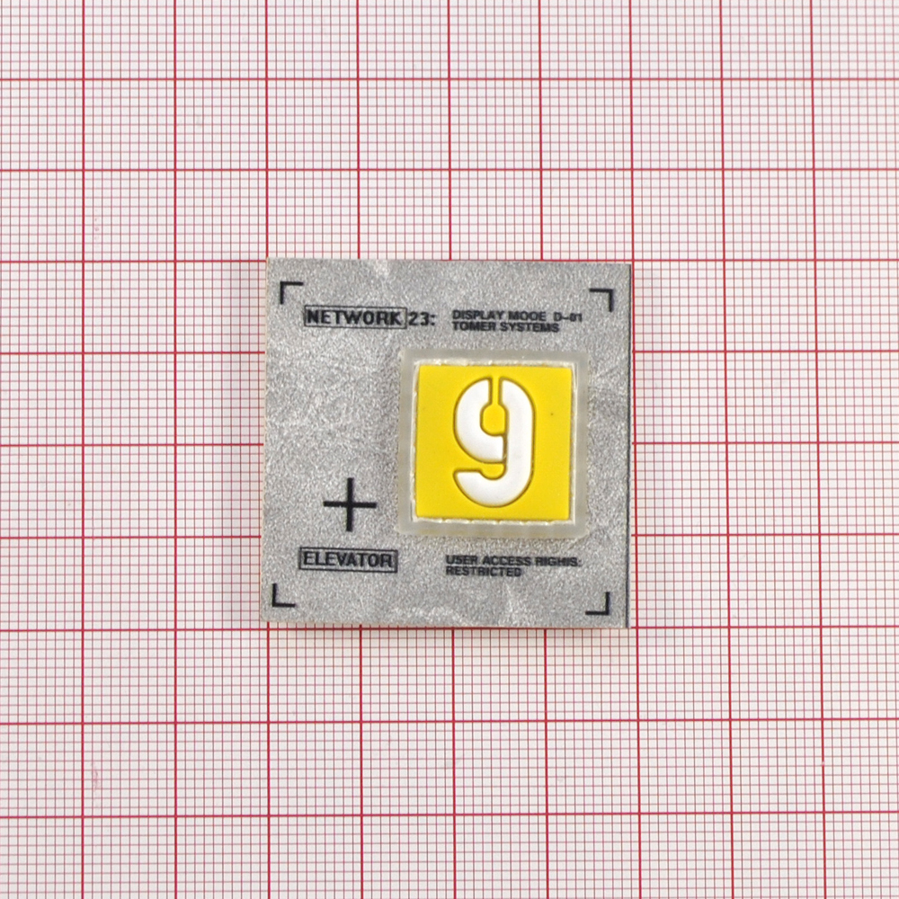 Лейба кожзам "9", 4*4см, черный, белый, желтый, серебро, шт. Лейба Кожзам