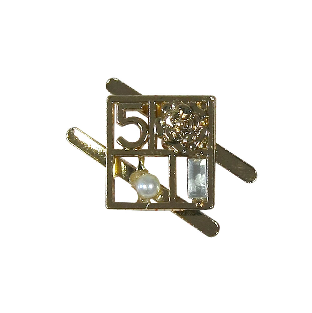 Краб металл 94906 Рамка 5-роза 14мм GOLD, белые камни, жемчуг, шт. Крабы Металл Геометрия Декор