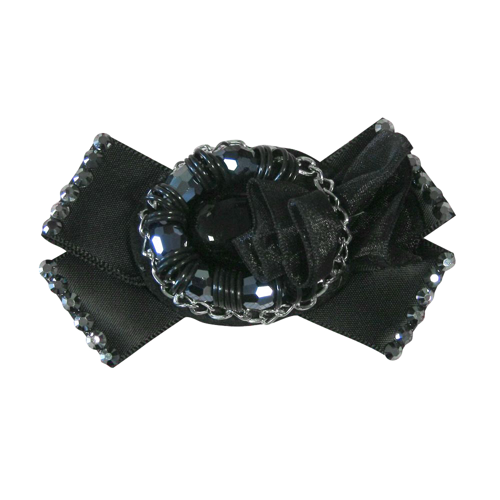 Аппликация декор обувная 32 БАНТ 2 ленты, Брошь-цепь, кольца, шт. Аппликации Пришивные Цветы Банты