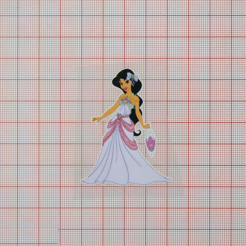 Термоаппликация Жасмин Платье сиреневая 5,3*4,5см, шт. Термоаппликации Накатанный рисунок
