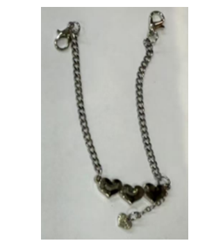 Цепочка с подвеской Три сердца, блек никель, шт. Украшения