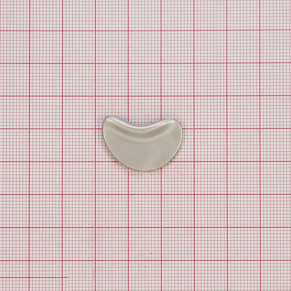 Кнопка металл Овал 15*25мм матовый никель, шт. Кнопка металл