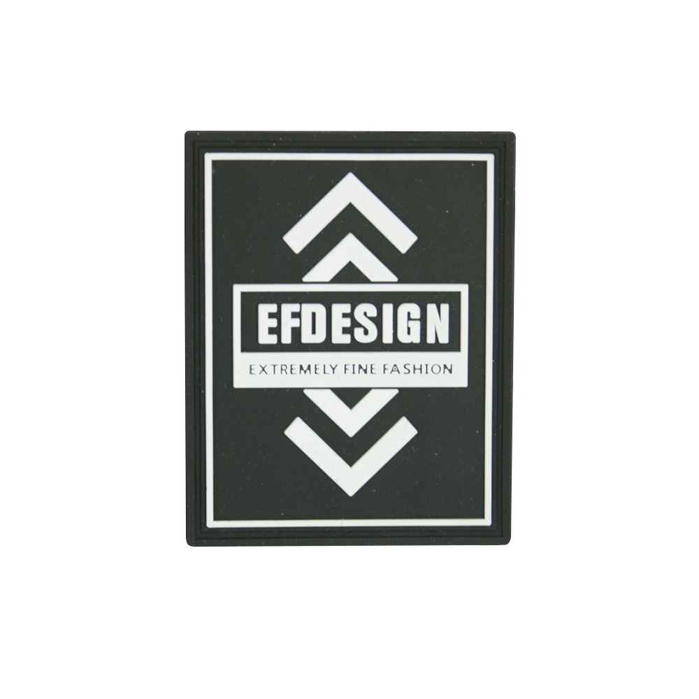 Лейба рез. EFDESIGN квадр. 6,8*5,5см черн., бел., шт. Лейба Резина