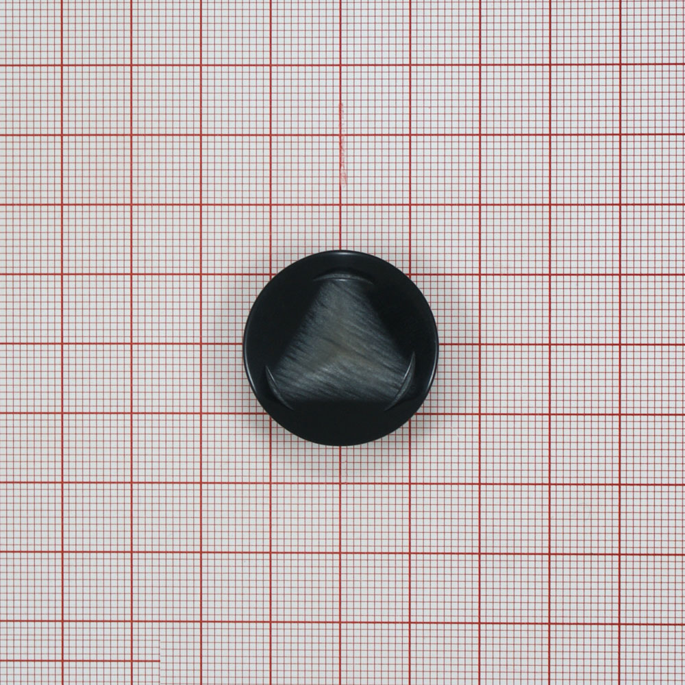 Пуговица №2918 черная / серый треугольник. Пуговица декоративная