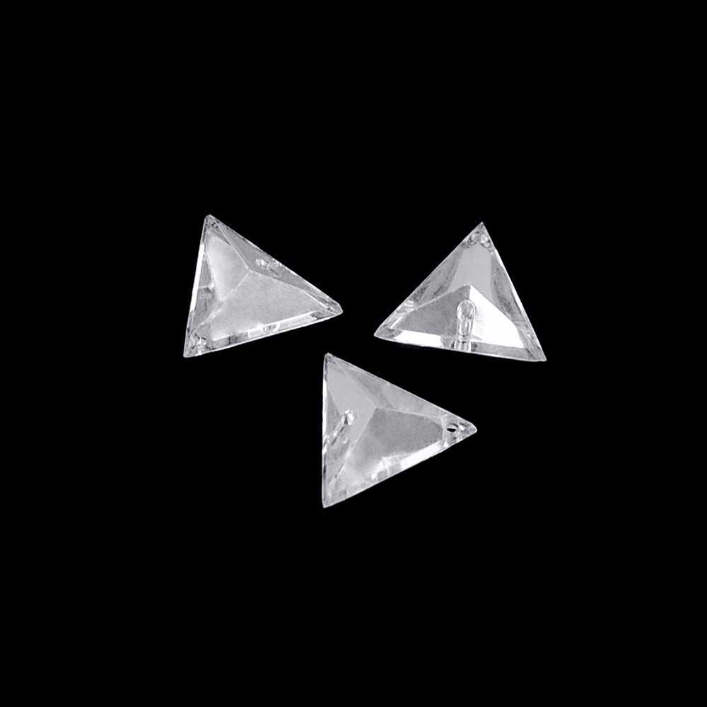 Стразы Д пришивн. треуг 10*10мм бел.кристал 38, 1тыс.шт. Стразы пришивные