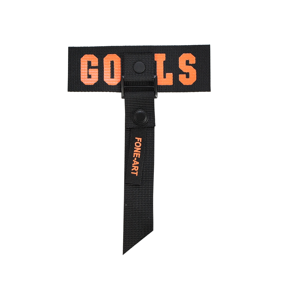 Лейба тканевая с повеской, GOLS, 9,5*3см, черный, оранжевый, шт. Лейба Ткань