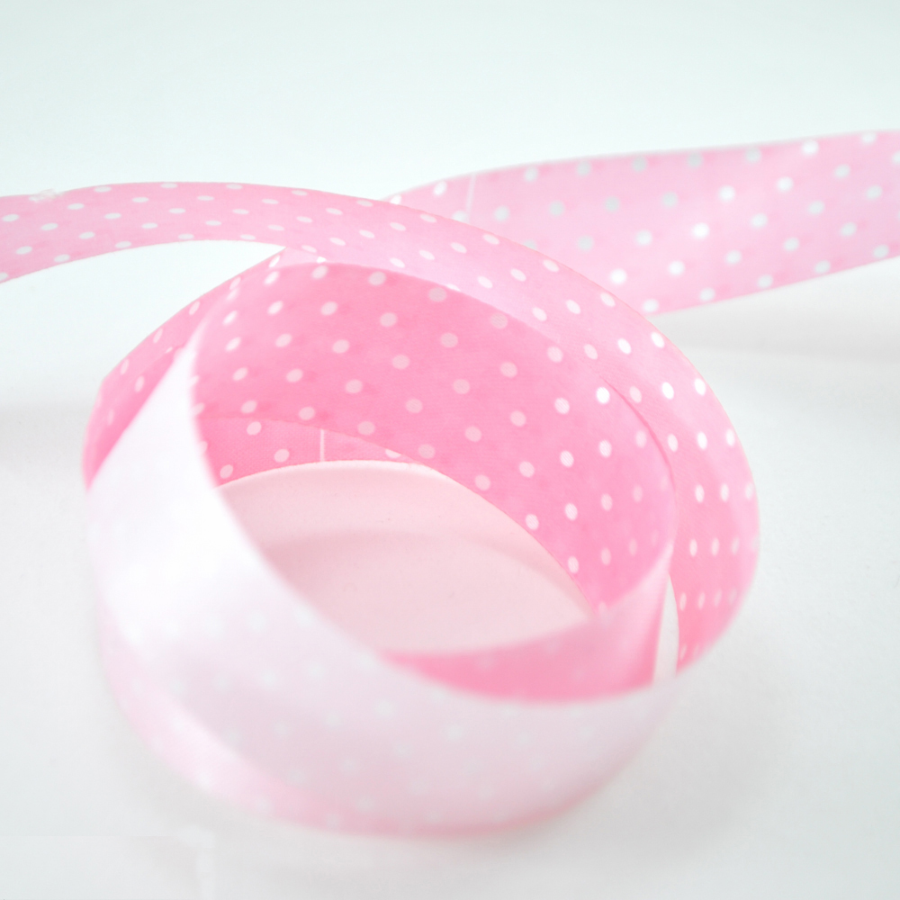 Тесьма Горошек 2см, розовая нейлон, 100м . Тесьма Разное