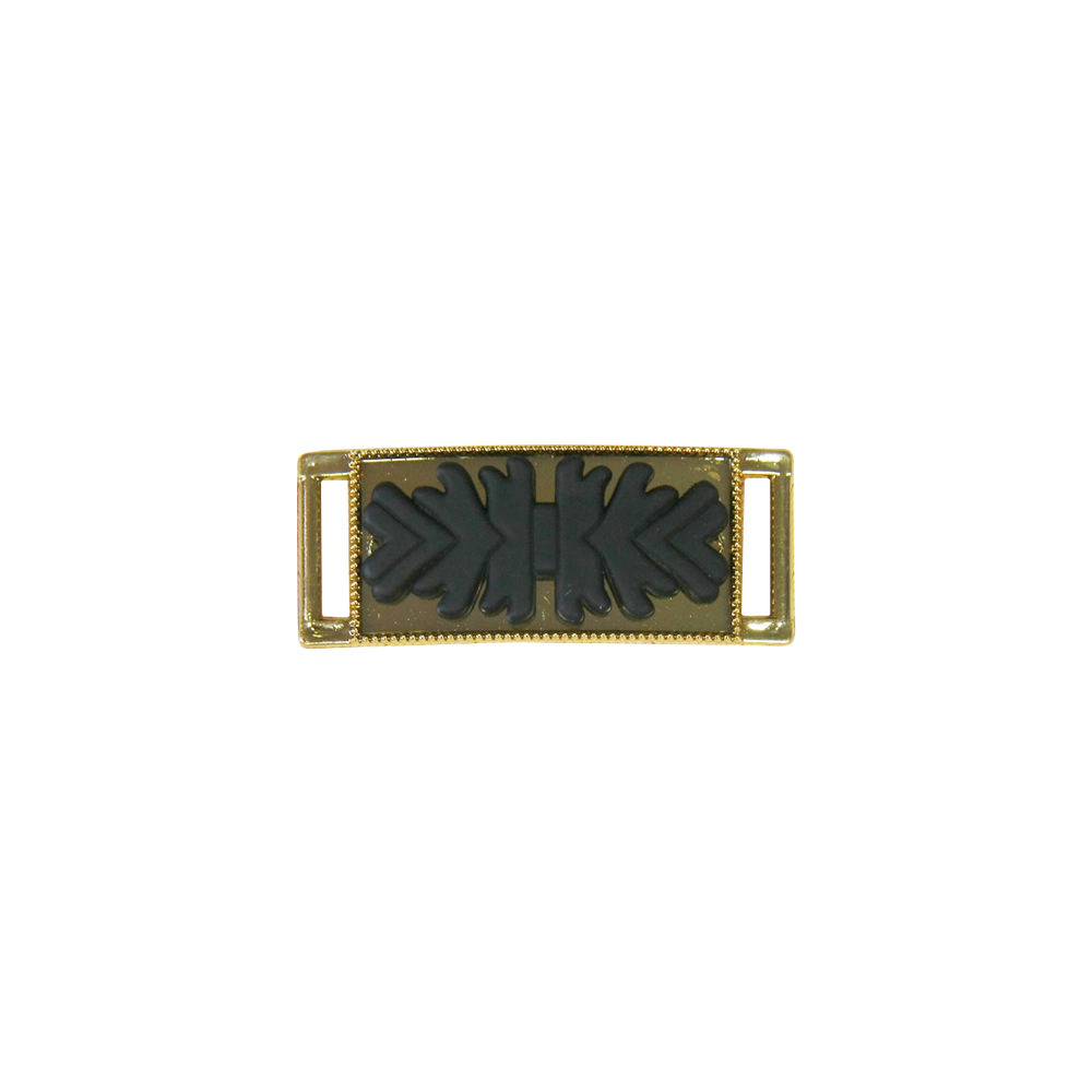 Перетяжка пластик 2032 Зима 56*53мм GOLD, черный, шт. Перетяжка пластик