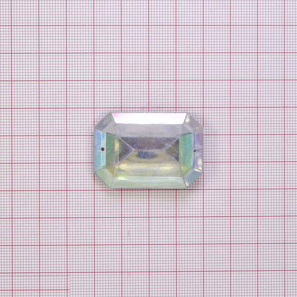 Стразы стеклянные пришивные многранник (28*40мм) хамелеон, 1тыс.шт. Стразы пришивные