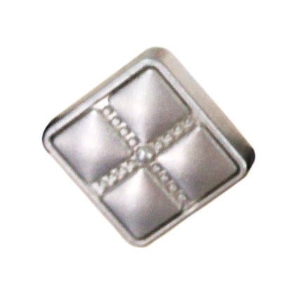 Кнопка металл квадрат диагональ 20мм матовый никель, шт. Кнопка металл