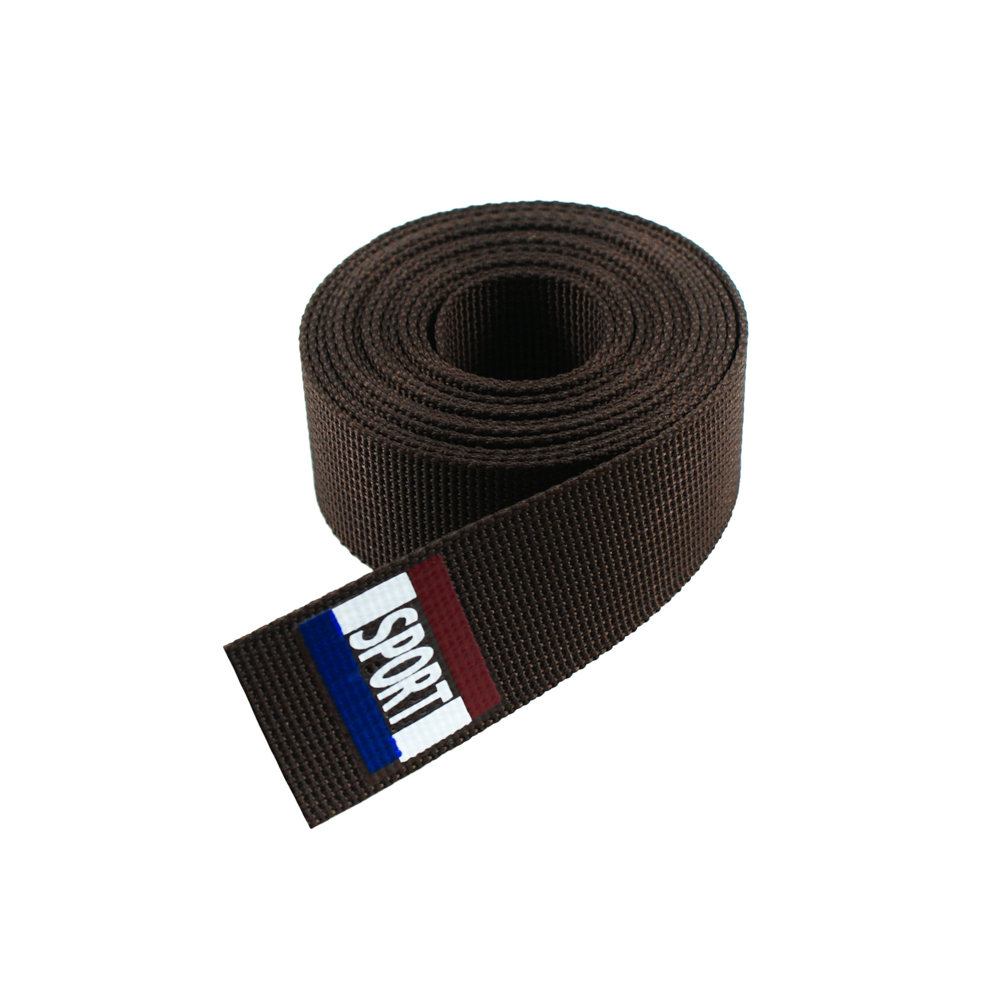 Тесьма Sport в рамке 2,5см коричневая ярд. Тесьма