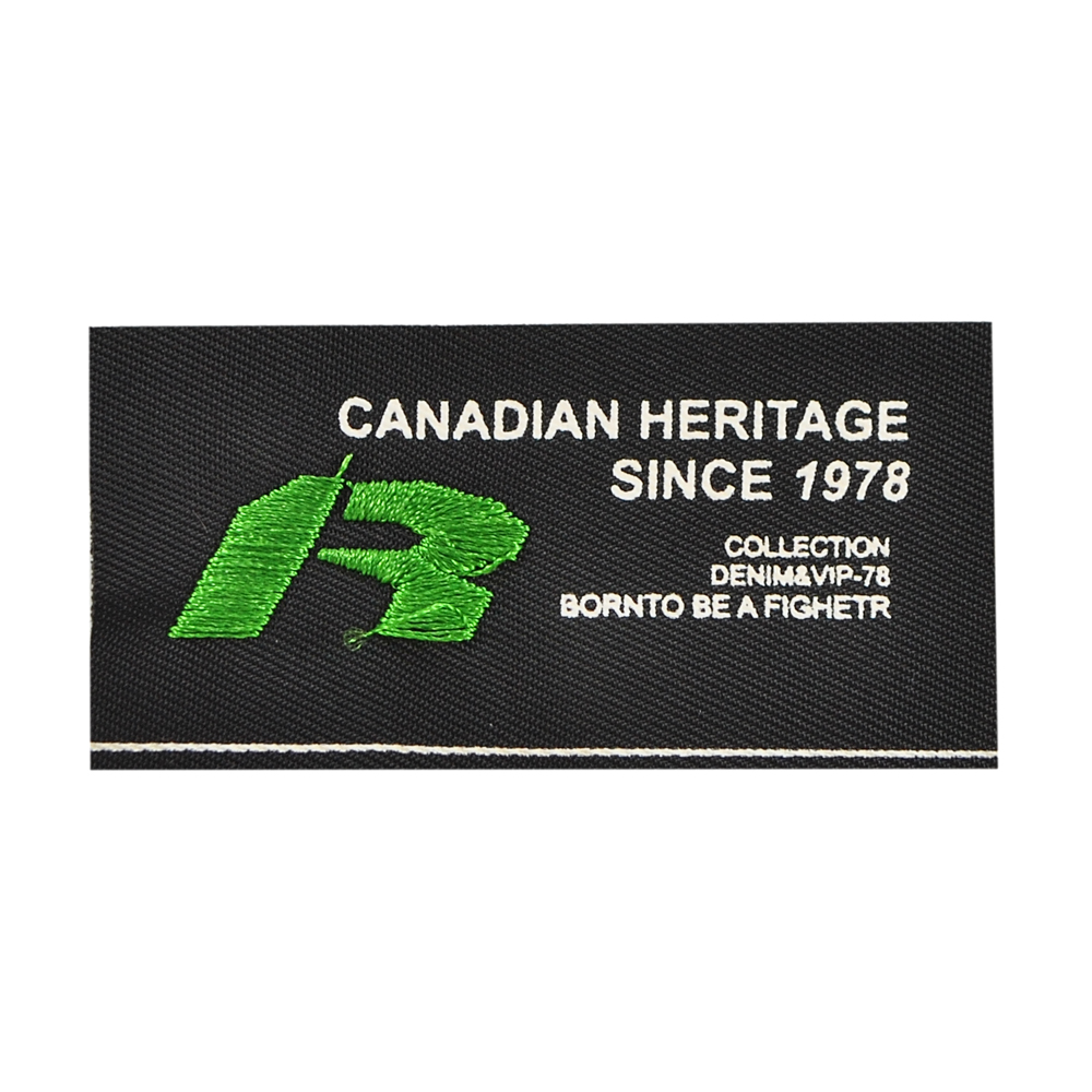 Лейба тк. Canadian Heritage, 3*6см, черный, белый, зеленый, шт. Лейба Ткань