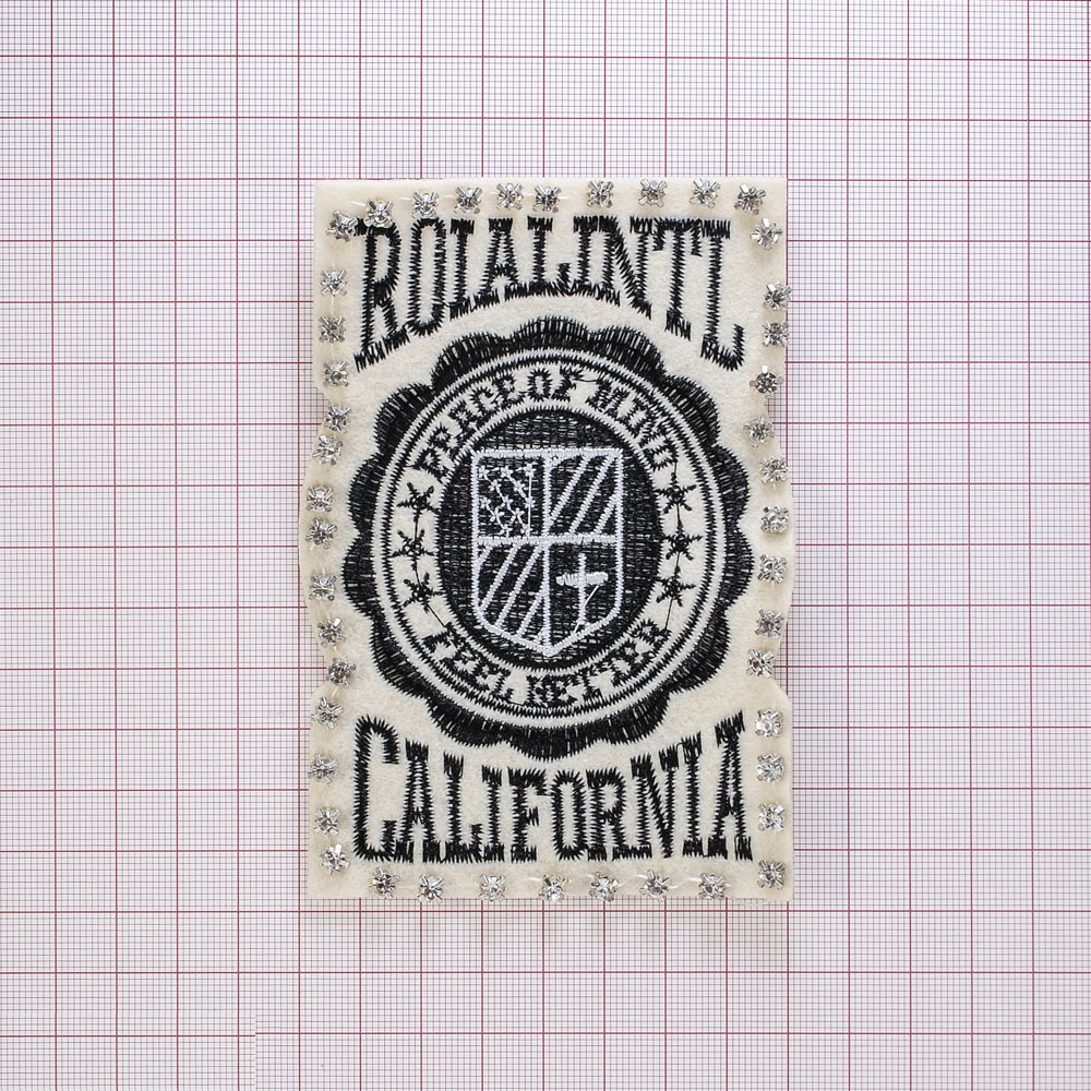 Аппликация декор ROIALINTL (белый войлок), стразы в металле, шт . Аппликация Декор