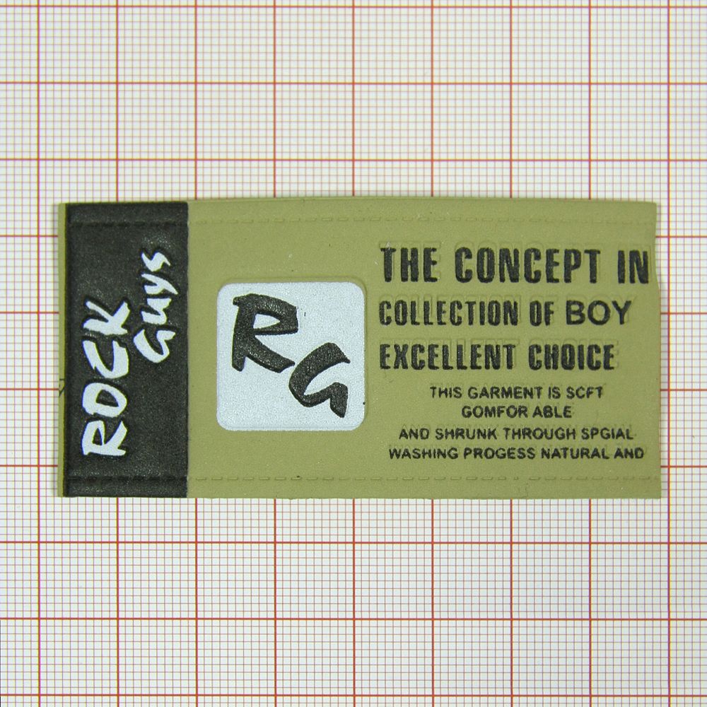 Лейба кожзам Rock Guys RG 76*38мм серая, шт. Лейба Кожзам