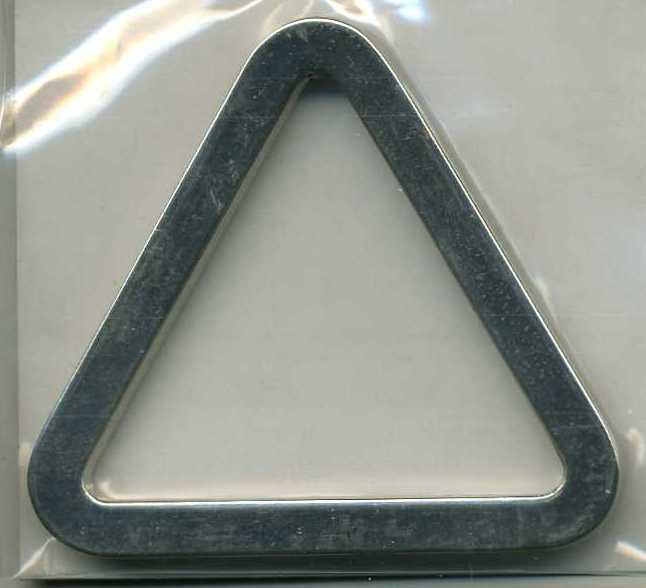 Треугольник металлический 5170 NIKEL 4см. Перетяжка металл Треугольник
