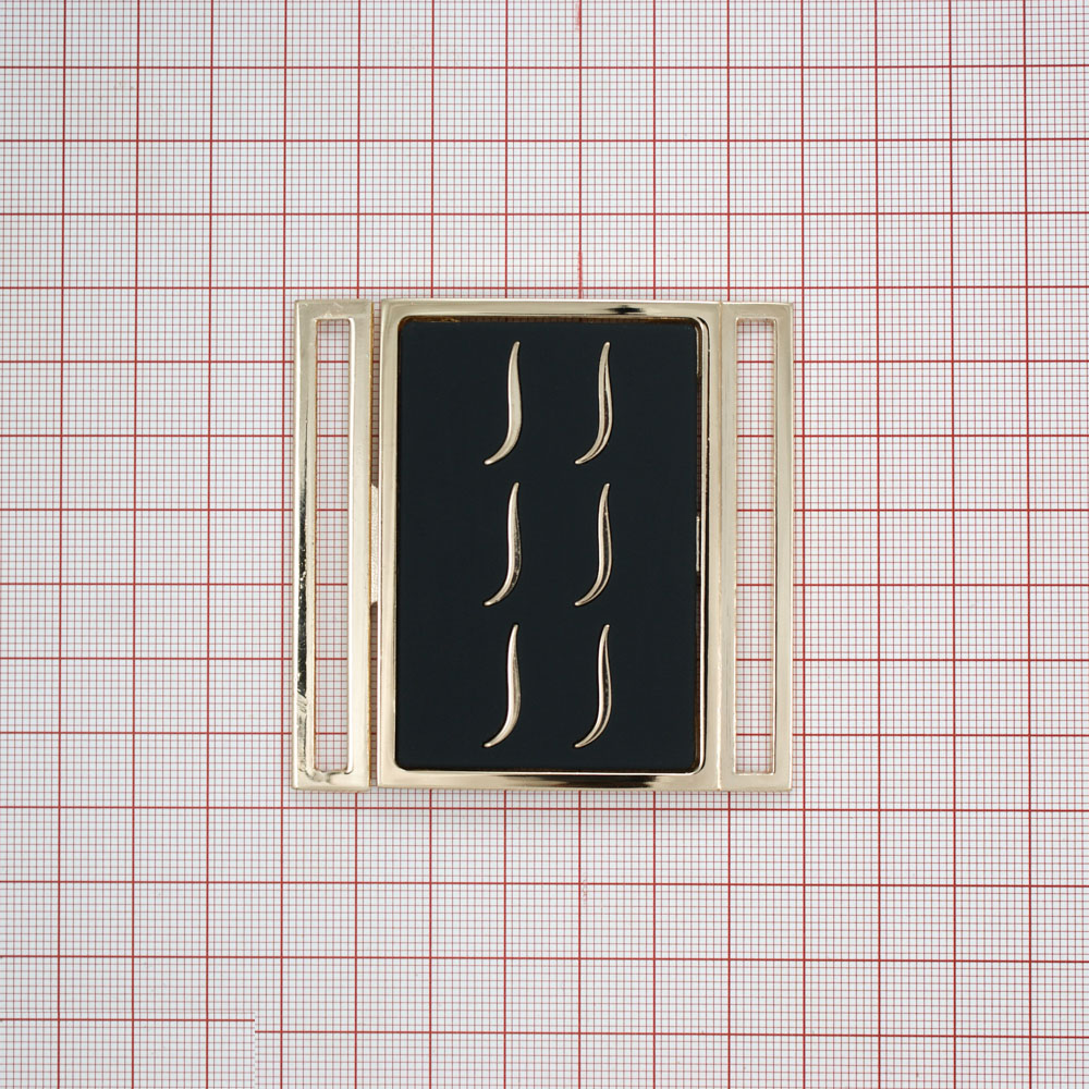 Пряжка ременная 2262 65*65мм GOLD, черный . Застежки металл