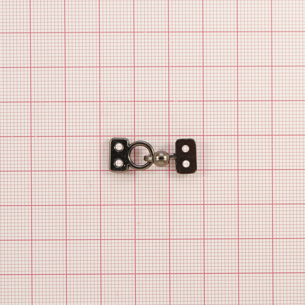 Застежка металл крючок 25*10мм BN, шт. Застежка бельевая