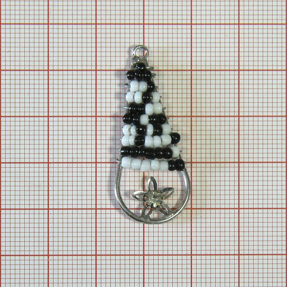 Подвеска провол. капля, внутри-звезда с камнем, БИСЕР  шт. Подвески