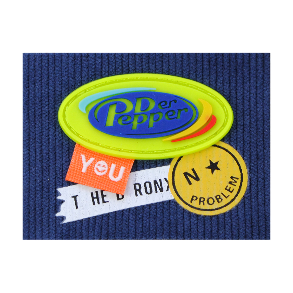 Лейба ткань и резина Der Pepper, 6,5*5см, син., бел., оранж., желт., салат.,  шт. Лейба Ткань