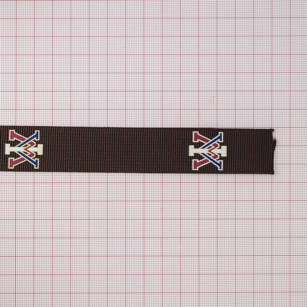 Тесьма DZ-680 2,5см коричневая  ярд. Тесьма