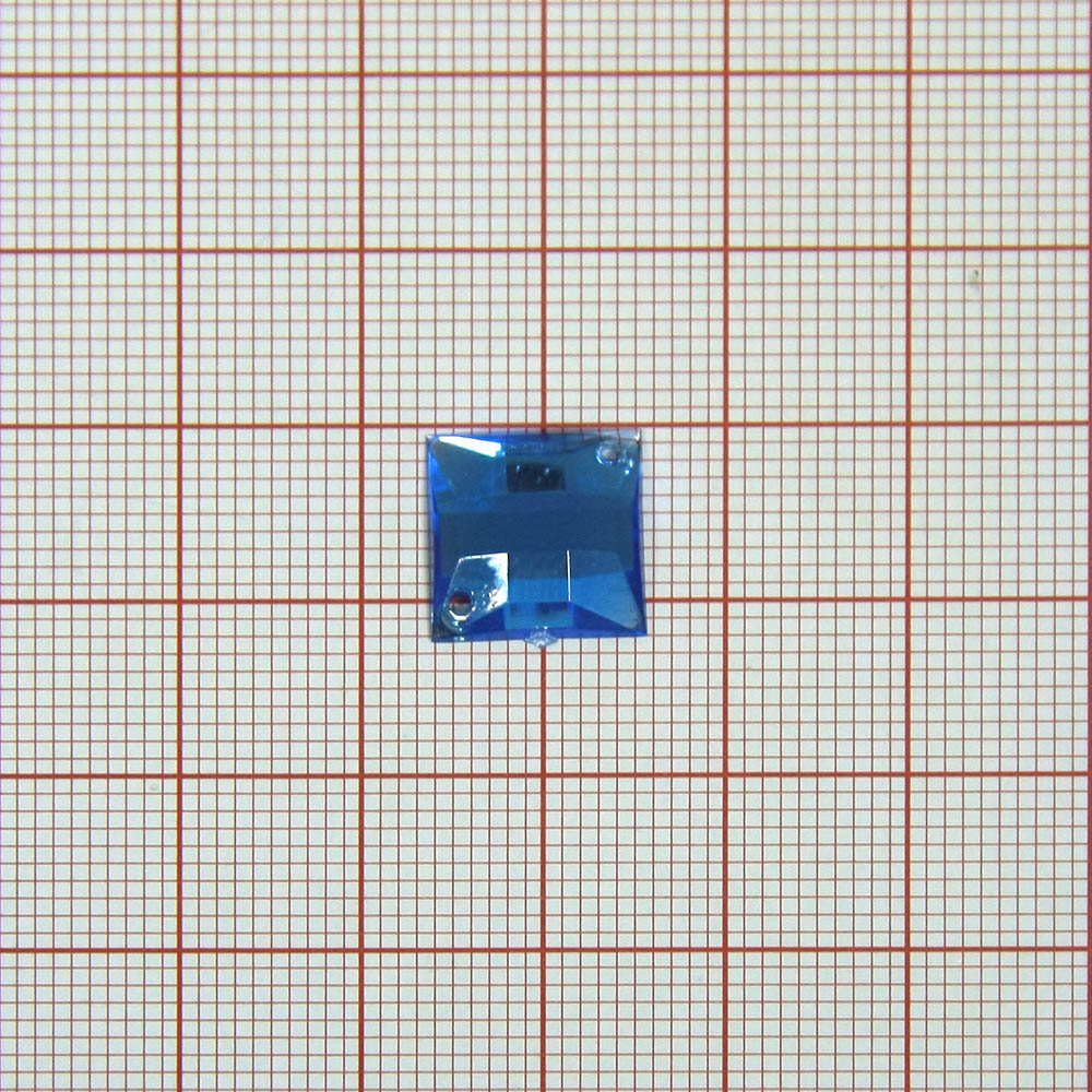 Стразы Д пришивн. квадрат 12*12мм голубой 36, 1тыс.шт. Стразы пришивные
