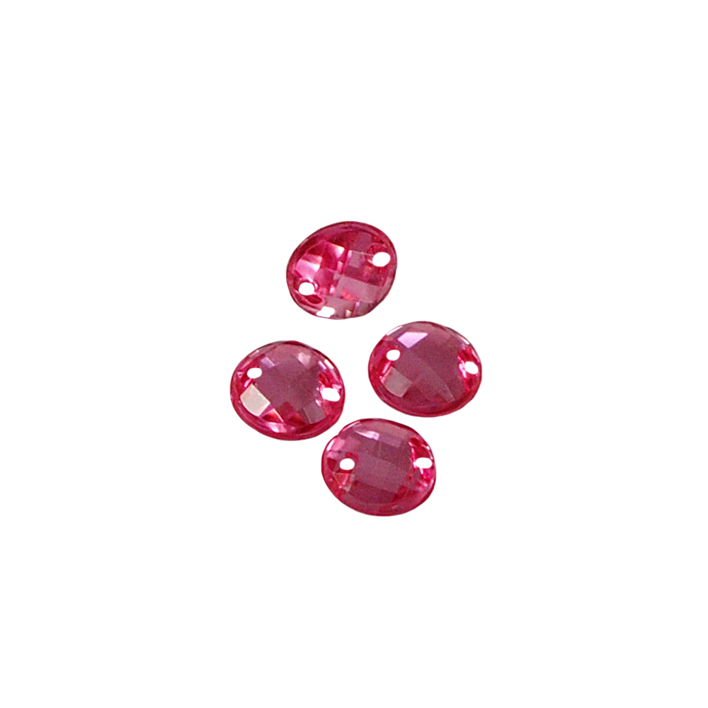 Стразы Д пришивн. круг 10мм темн-розов 7, 1тыс.шт. Стразы пришивные