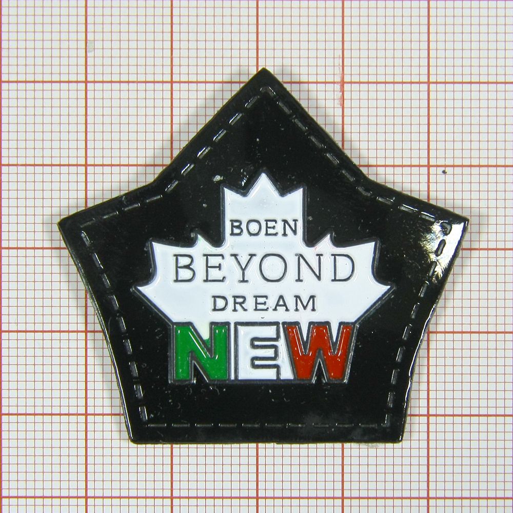 Лейба кожзам A8524 47*44мм Beyond лист, эмаль. Лейба Кожзам