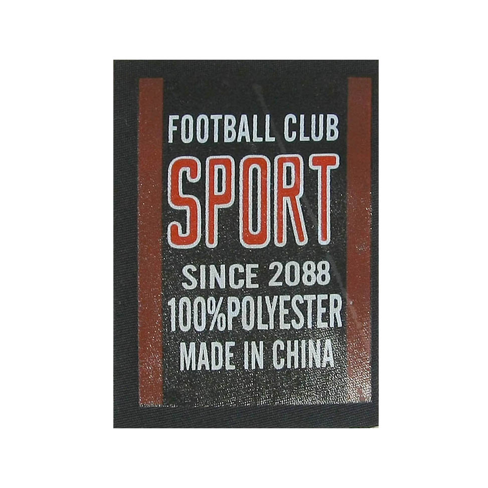 Нашивка тканевая накатанная SPORT football 6*4,5см черная, красно-белый рисунок, шт. Нашивка Вышивка, Ткань