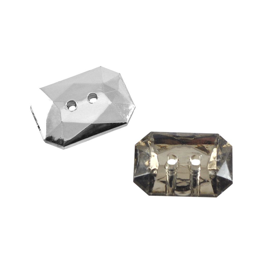 Пуговица Кристалл 2971 20мм светлый хаки, многогранная, шт. Пуговица Акрил, Кристалл