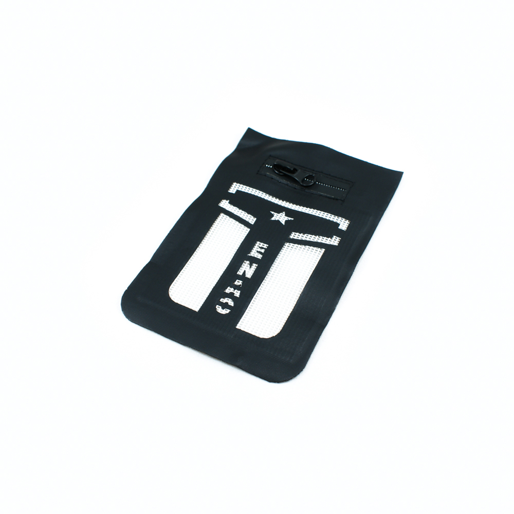 Аппликация пришивная кожзам ENAC карман прямоугольный, змейка 8*12см черный, шт. Нашивка Кожзам