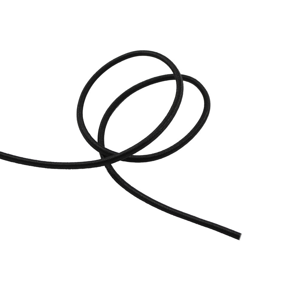 Резинка шляпная 3мм черная, 100м. Резинка