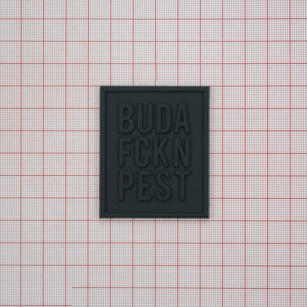 Лейба резиновая Buda FCKN pest 5*5,8см черный. Лейба Резина