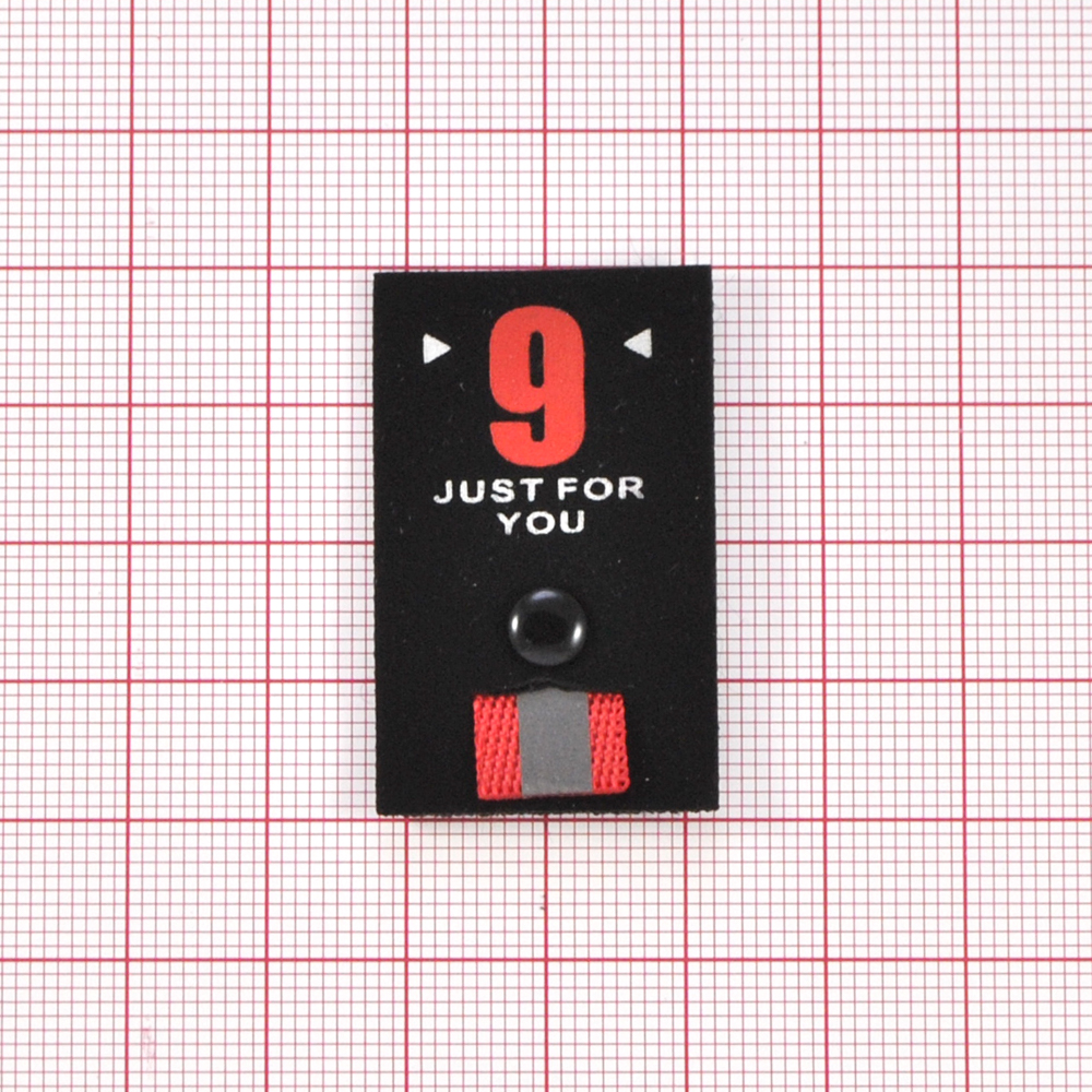 Лейба ткань  Just for you "9",  2.5*4см, красный, белый, черный шт. Лейба Ткань