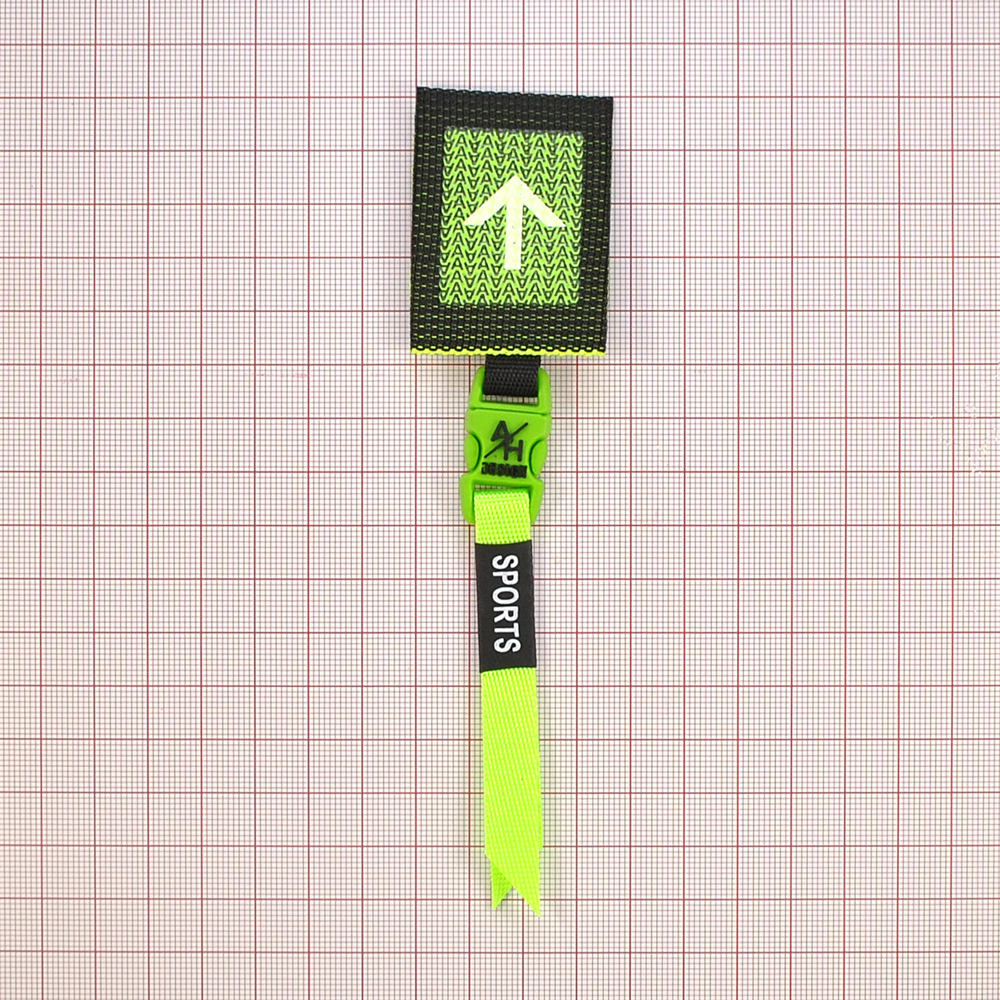 Лейба тканевая с подвеской  Стрелка, 3,5*15,5см, черный, салатовый, белый, шт. Лейба Ткань