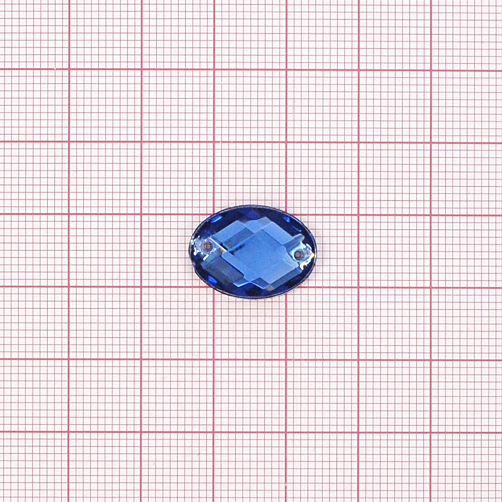 Стразы Д пришивн. овал 13*18мм синий 14, 1тыс.шт. Стразы пришивные