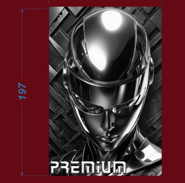 Термотрансфер DTF пленка светоотражающая 67783, Робот Premium, 13,3*19,7см, шт. Термотрансфер