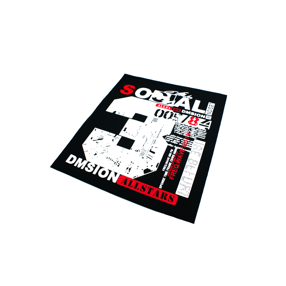 Аппликация пришивная Social legion 28,5*24,4см белый, черный, красный. Аппликации Пришивные Постер