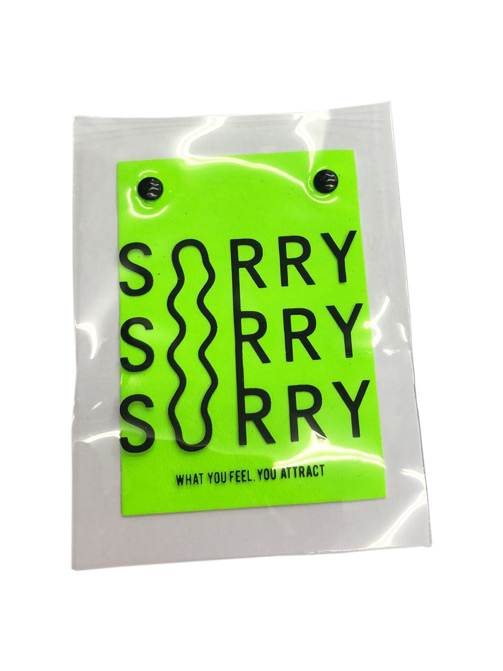 Лейба клеенка с хольнитенами SORRY, 7,5*10см, черный, зеленый, прозрачный, шт. Лейба Клеенка