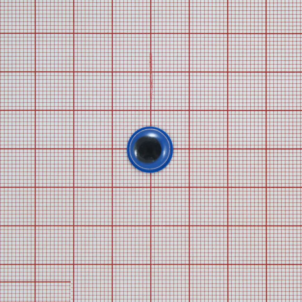 Глаз B-04, 8мм, синий, подвижный черный зрачок, 1тыс.шт. Глазики B