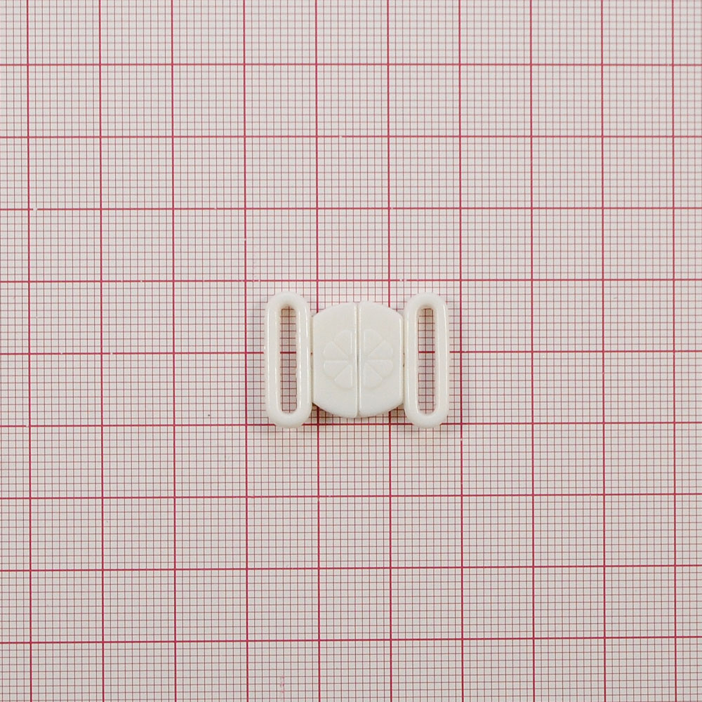 Застежка бельевая XZD-15 цветок нейлон бел 15мм, 1т.шт, уп. Застежка бельевая