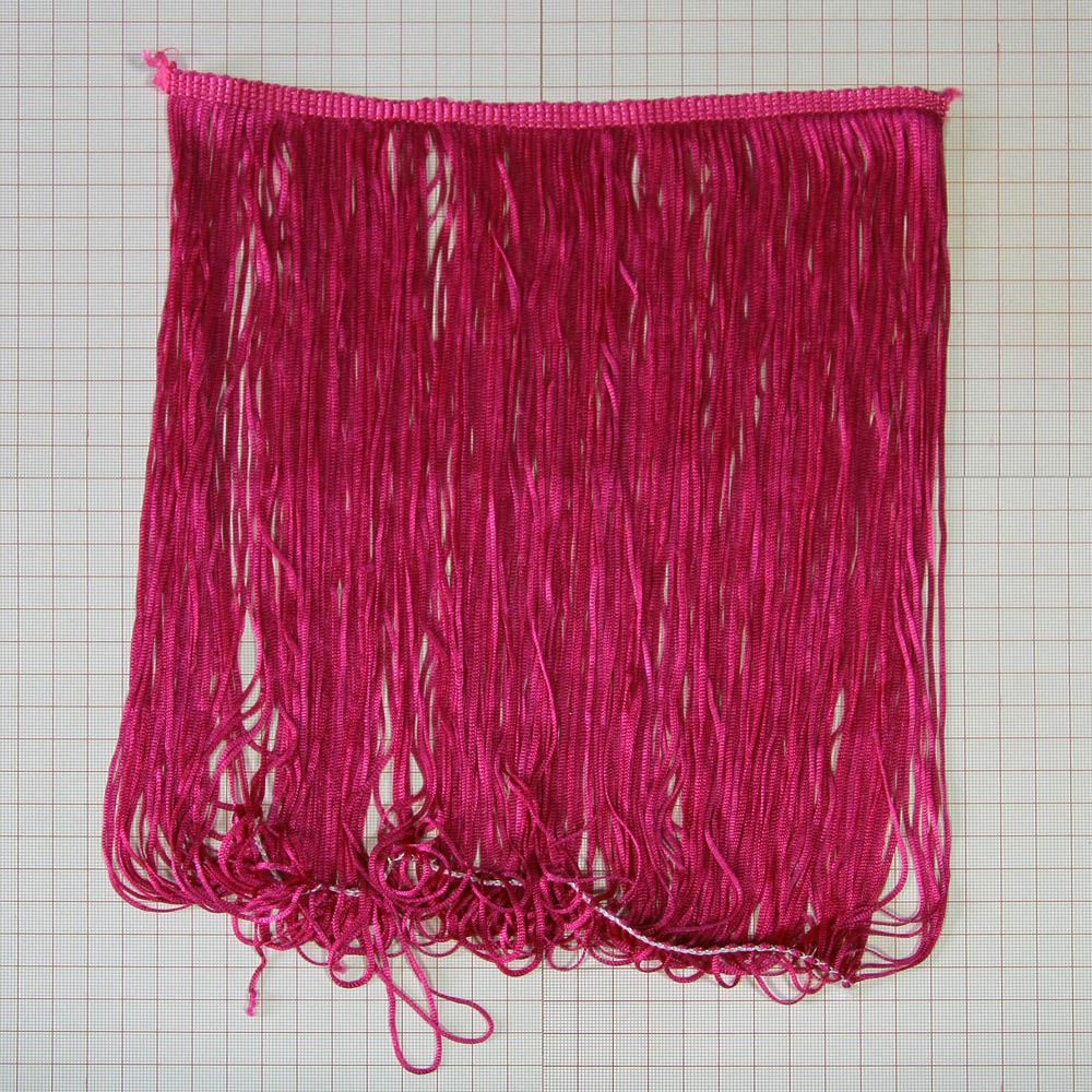 Бахрома нейлон 30см малиновый (magenta)  м. Бахрома