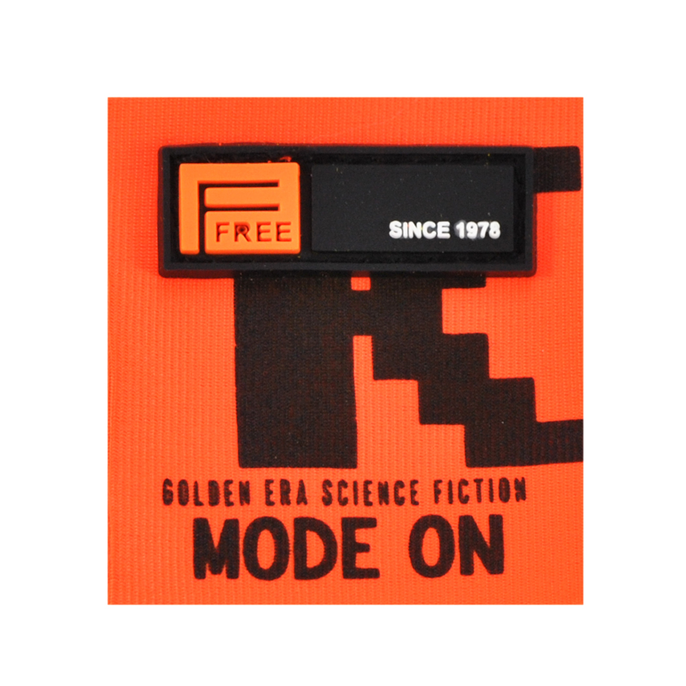 Лейба ткань и резина Mode on, 5*5.5см, черный, белый, оранжевый, шт. Лейба Ткань