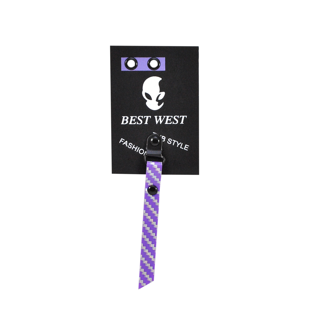Лейба кожзам с подвеской и блочкой BEST WEST, 5.5*15см, черный, белый, сиреневый, шт. Лейба Кожзам