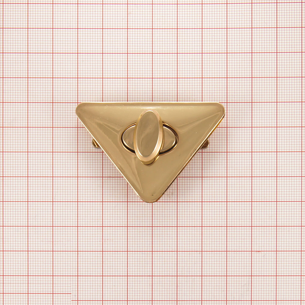Замок сумочный 1142 твист треугольник 60*40мм GOLD, шт. Сумочная фурнитура
